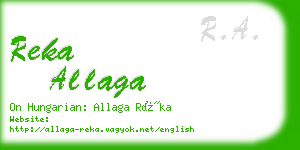 reka allaga business card